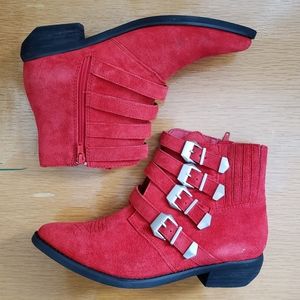 KELSI DAGGER Darius Red Booties